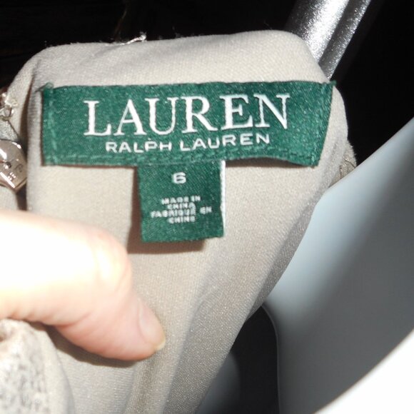 NWT Ralph Lauren Silver suede dress, size 6 - Picture 9 of 11